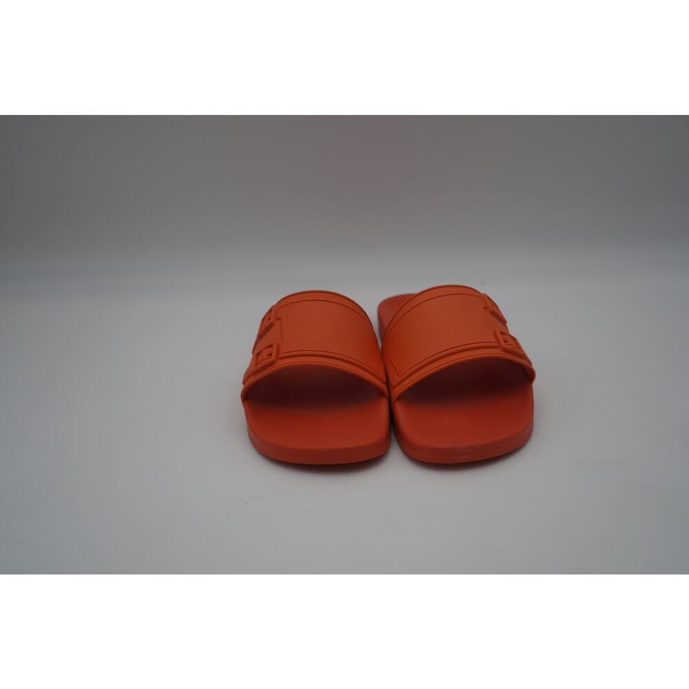 Santoni Men's Size 8 debossed Logo Rubber Pool slides Made In Italy Luxury NWOTB